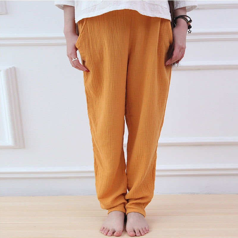 Casual Cotton and Linen Pants (8 Colors) - KismetCollections