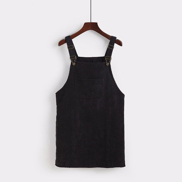 Buy Brave Soul Womens Camila Corduroy Dungaree Dress Black